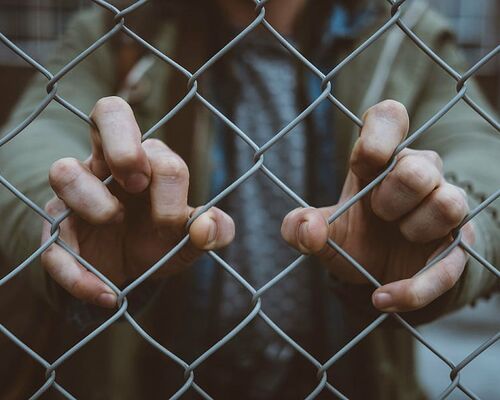people-hand-fence