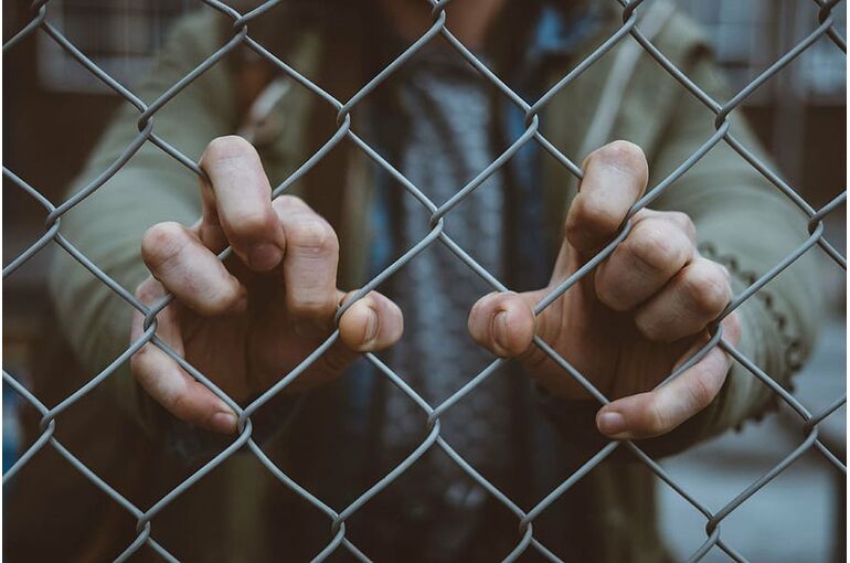 people-hand-fence